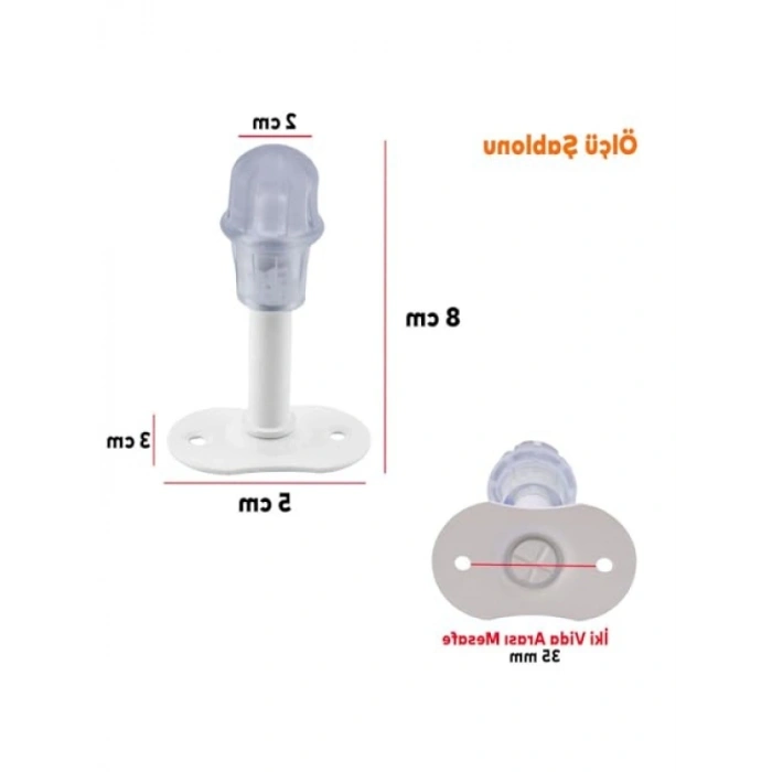 Metal Kapı Stoperi - 8 cm Beyaz Durdurucu Set (5 Adet)