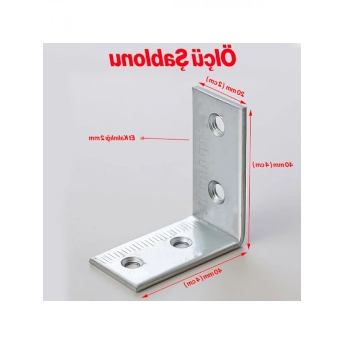 Metal L Demiri, 20x40x40 mm (25 ADET) Mobilya Destek Seti
