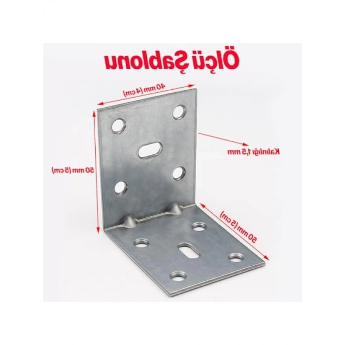 Metal L Demiri, 40x50x50 mm (25 ADET) İnce Gönye