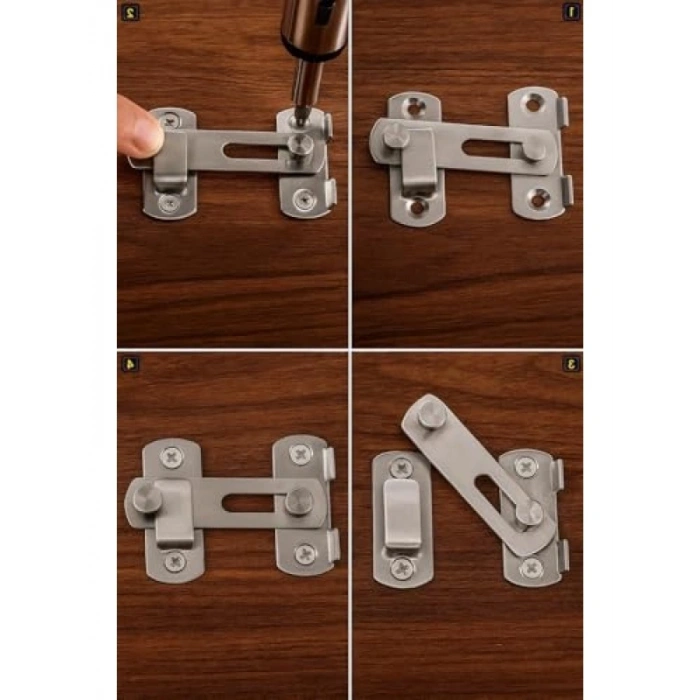 Metal Mandallı Kapı Kilidi (Kolay Montaj)