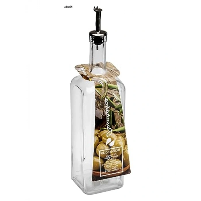 Metal Tıpalı Şeffaf Yağlık ve Sirkelik, 1 Litre