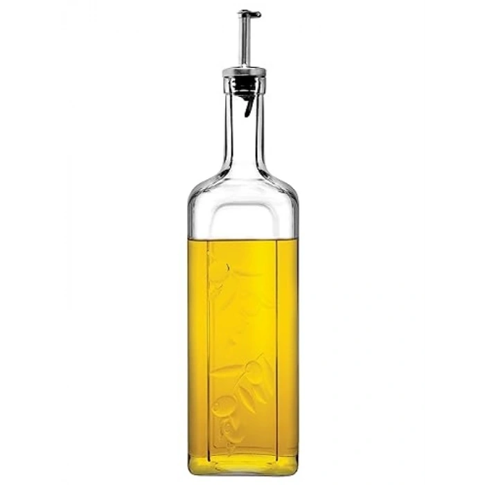 Metal Tıpalı Şeffaf Yağlık ve Sirkelik, 1 Litre