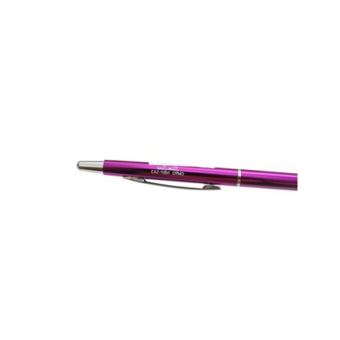 Metalik Mor Tükenmez Kalem, 0.3 mm İnce Uç