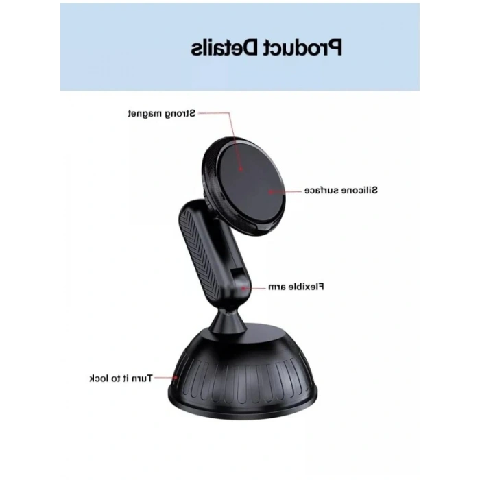 Mıknatıslı Araç İçi Telefon Tutucu, 360 Derece Dönüş