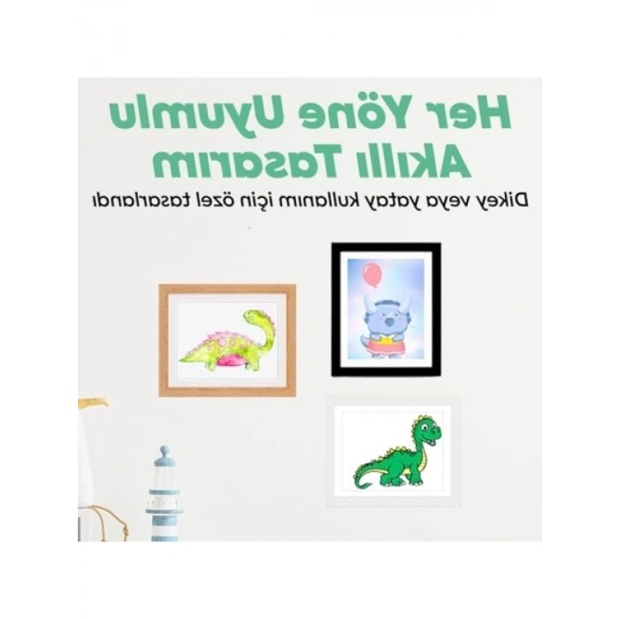 Mıknatıslı Kapaklı Çocuk Sanat Çerçevesi | Duvara Asılabilir | A4 Boyut