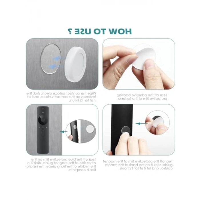 Mıknatıslı Uzaktan Kumanda Tutucu - 6lı Paket