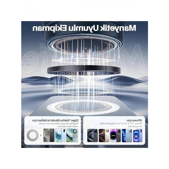Mıknatıslı Vakumlu Telefon Tutucu - 360° Döner Tasarım