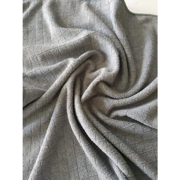 Mikrofiber Süper Emici 4lü Havlu Seti - Çok Amaçlı Bez (40x40 cm, Gri)