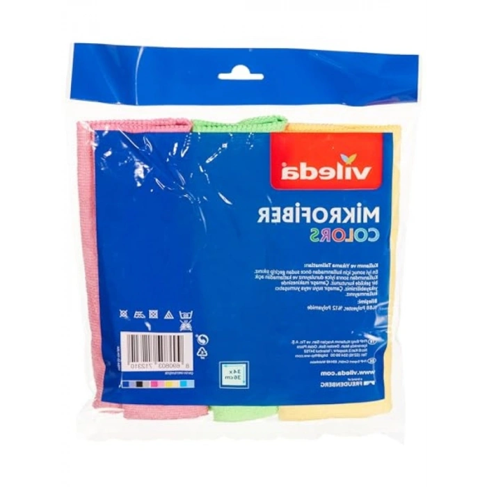 Mikrofiber Temizlik Bezi - 3lü Paket, Farklı Renk Seçenekleri