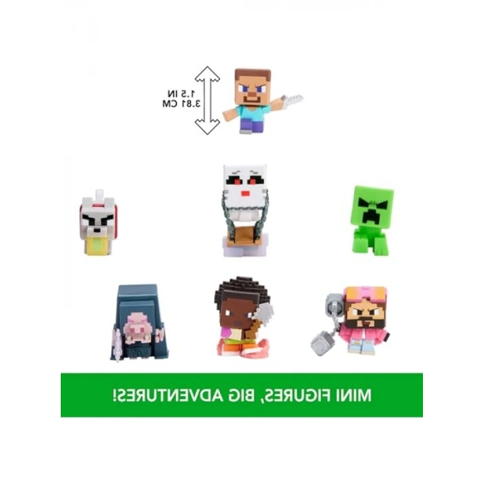 Mini Aksiyon Figürü Seti - 7 Farklı Karakter, Pikselli Tasarım
