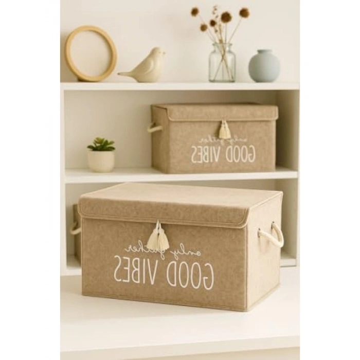 Mini Keçe Kapaklı Düzenleyici Kutu (35 x 24 x 24 cm)
