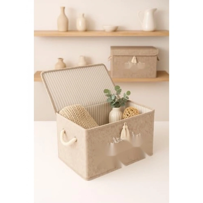 Mini Keçe Kapaklı Düzenleyici Kutu (35 x 24 x 24 cm)