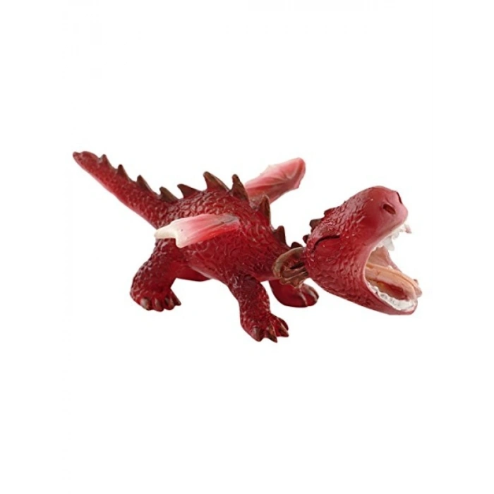Mini Kırmızı Ejderha Heykelciği - Peri Bahçesi Decor