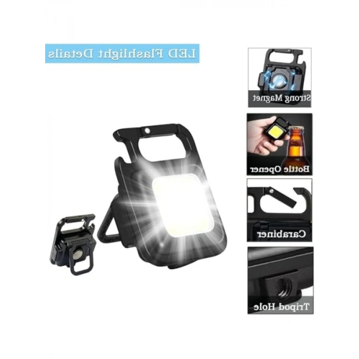 Mini LED COB El Feneri - Şarj Edilebilir, Çok Fonksiyonlu