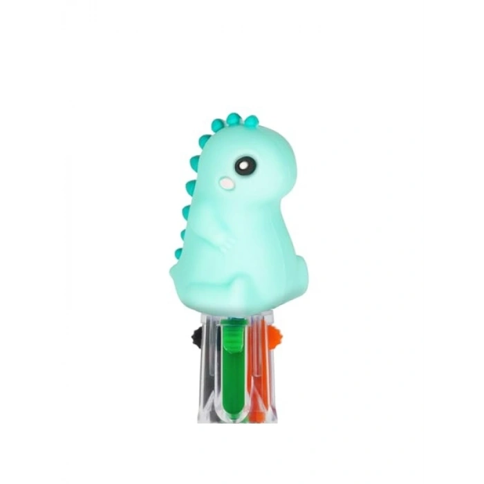 Mini Magic Rainbow Dinozor Tükenmez Kalem, 4 Renk
