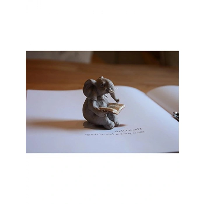 Minyatür Bahçe Fil Okuma Kitabı, Gri