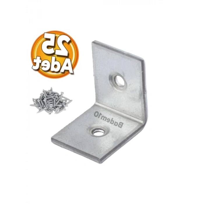 Mobilya Köşe Bağlantı Sabitleme L Demir 25x25x20 mm (25 ADET)