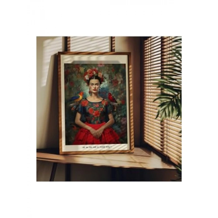 Modern Dekoratif Çerçevesiz Poster, Frida Kahlo, 30 x 40 cm