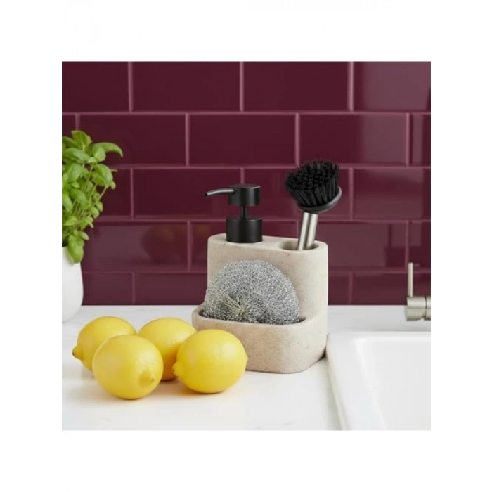 Modern Tasarım Sıvı Sabunluk Seti, Fırça/Sünger Tutucu
