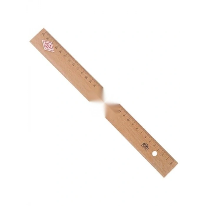 Modern Tasarımlı Ahşap Cetvel, 30 cm