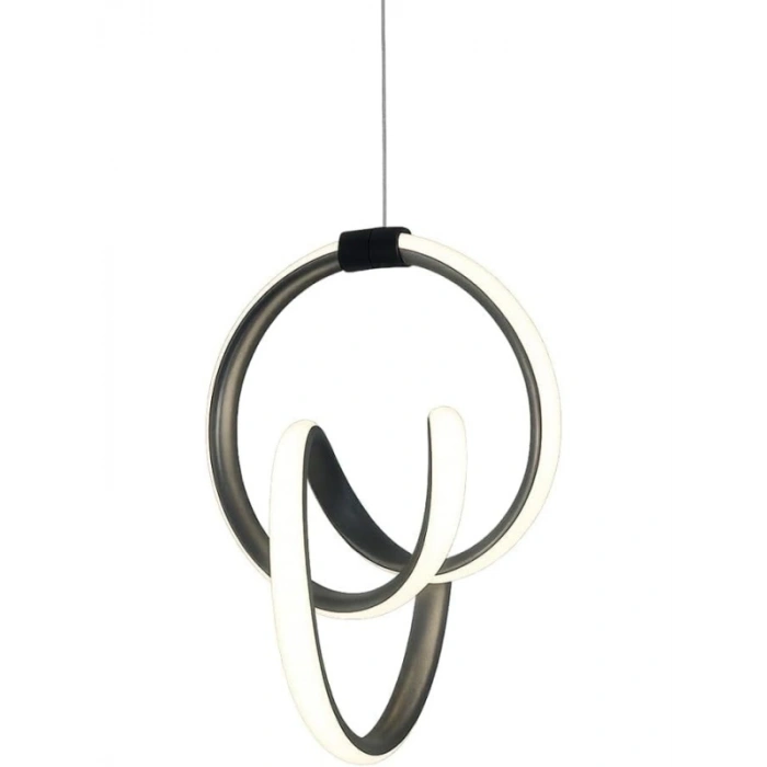Modern Tasarımlı Taçlı LED Avize - 3 Renk Işık Seçeneği