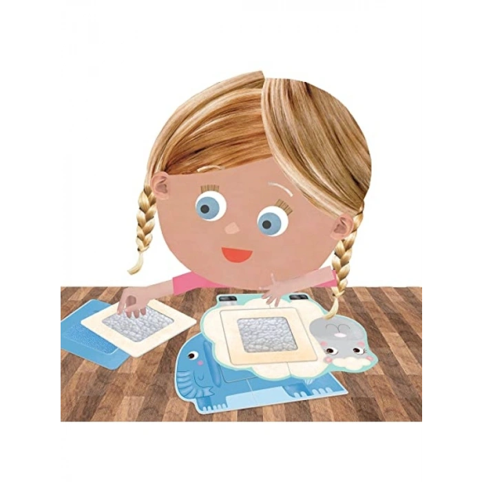 Montessori Taktile Hayvanlar Eğitici Puzzle - 1-4 Yaş İçin