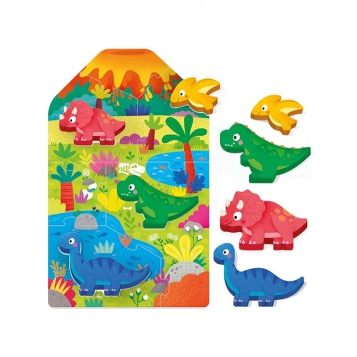 Montessori Tarzı Dinozor Temalı İlk Yapboz