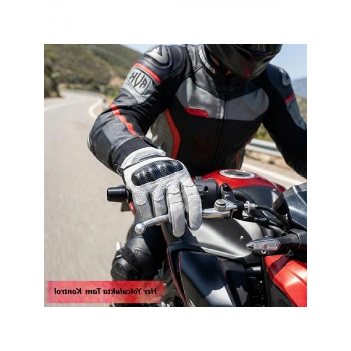 Motosiklet Eldiveni - TS EN 13594 Uygun, Dokunmatik Ekran Uyumlu