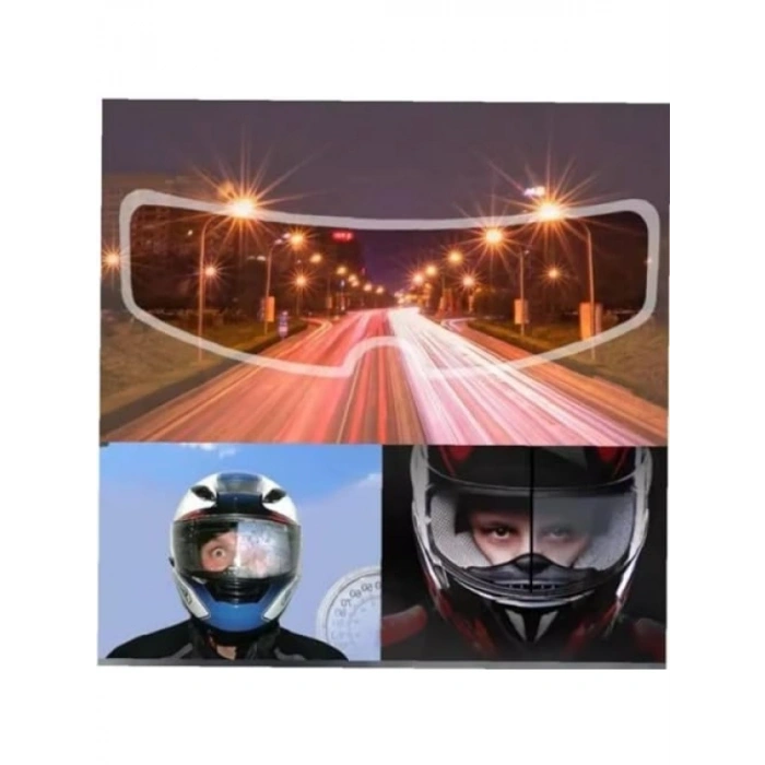 Motosiklet Kaskı için Buğu Önleyici Vizör Film