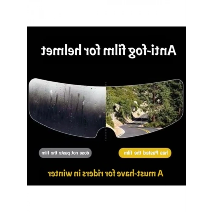 Motosiklet Kaskı için Buğu Önleyici Vizör Film