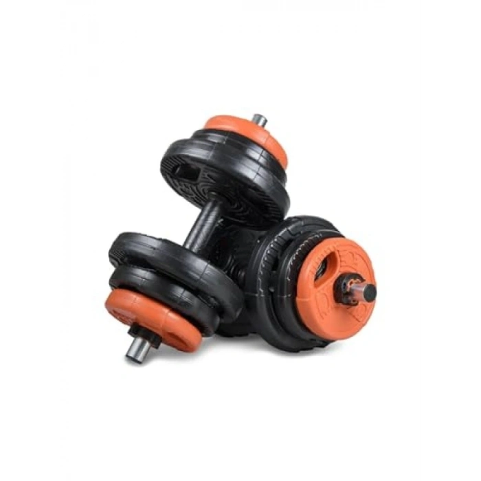 Multifonksiyonel Dambıl Seti - 2x10.5 Kg Turuncu-Siyah