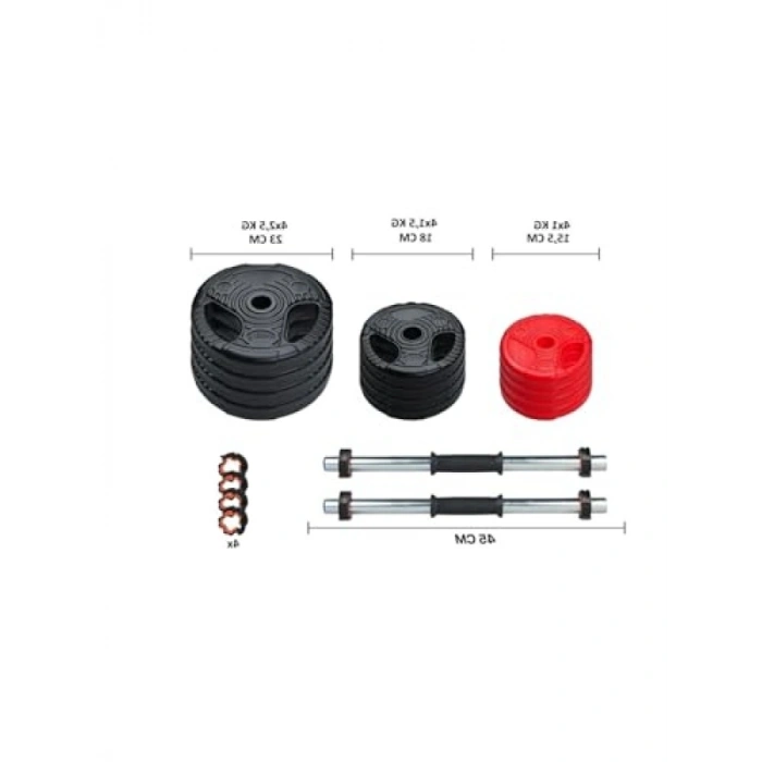 Multifonksiyonel Grip Plakalı Dambıl Seti