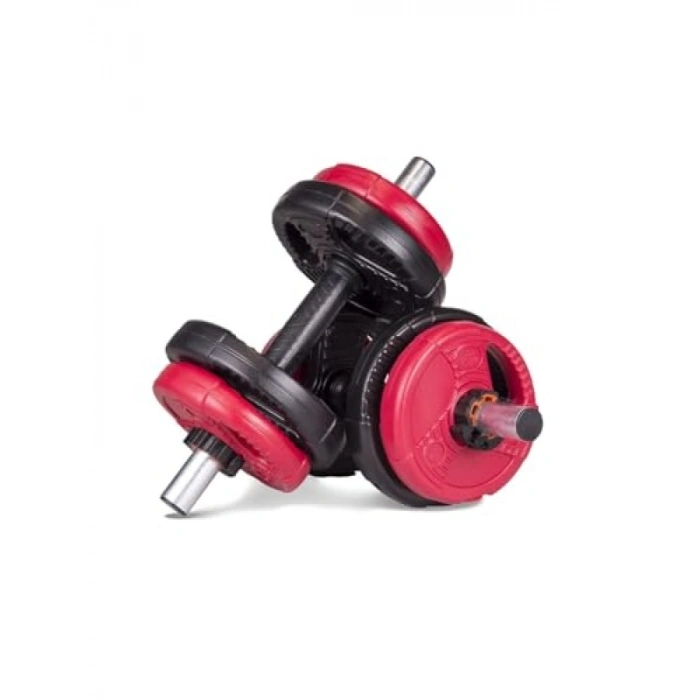 Multifonksiyonel Grip Plate Dumbbell Seti - Kırmızı ve Siyah