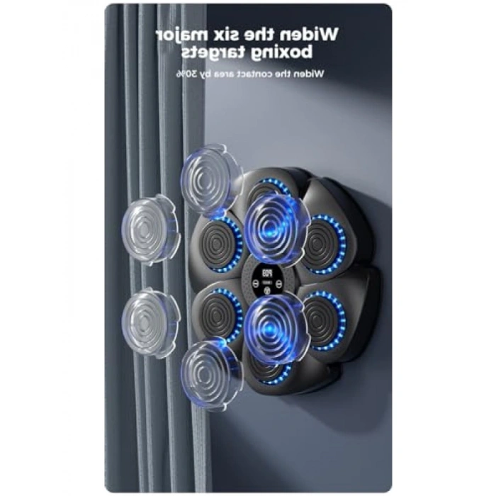 Müzikli Boks Refleks Makinesi - 9 Kademeli Vuruş Modu ve LED Sayım Ekranı