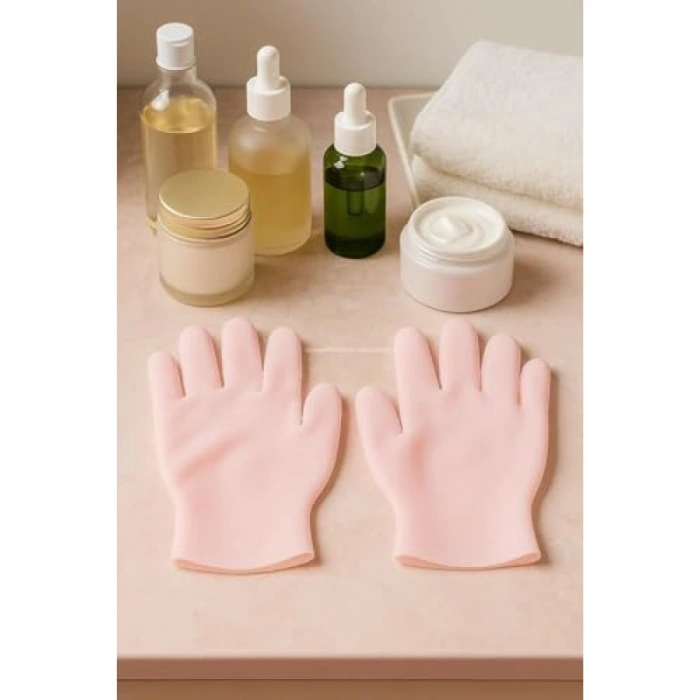 Nemlendirici Silikon Spa Eldiveni, Gece Kullanımı için Yumuşak Tasarım, Pembe