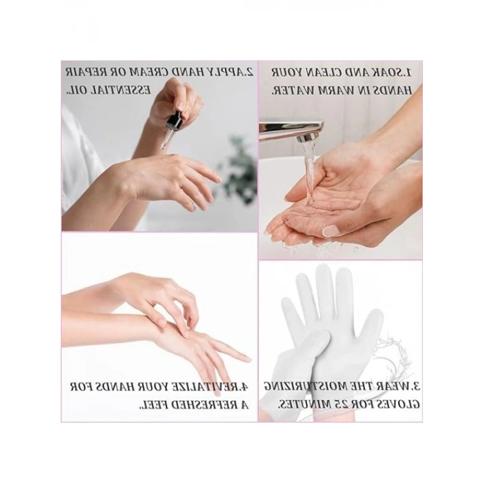 Nemlendirici Silikon Spa Eldiveni, Gece Kullanımı için Yumuşak Tasarım, Pembe