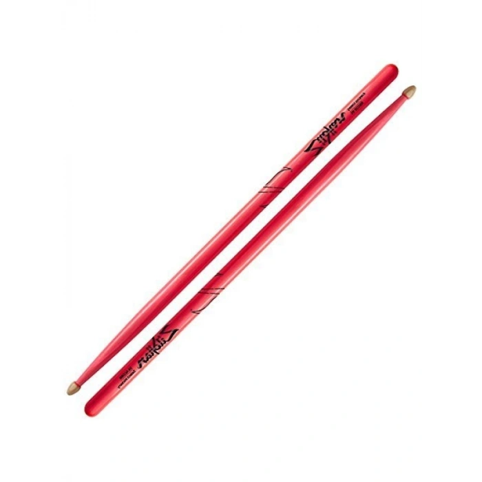 Neon Pembe 5A Hickory Davul Çubukları - Ahşap Akorn Uç