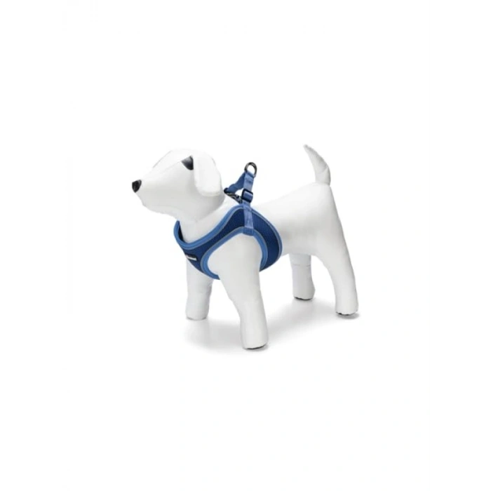 Neopren Köpek Göğüs Tasması, Mavi, M Boy, 41-46 cm Ayarlanabilir