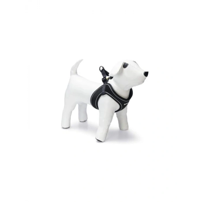 Neopren Köpek Göğüs Tasması, Siyah, M Boy, 41-46 cm Ayarlanabilir