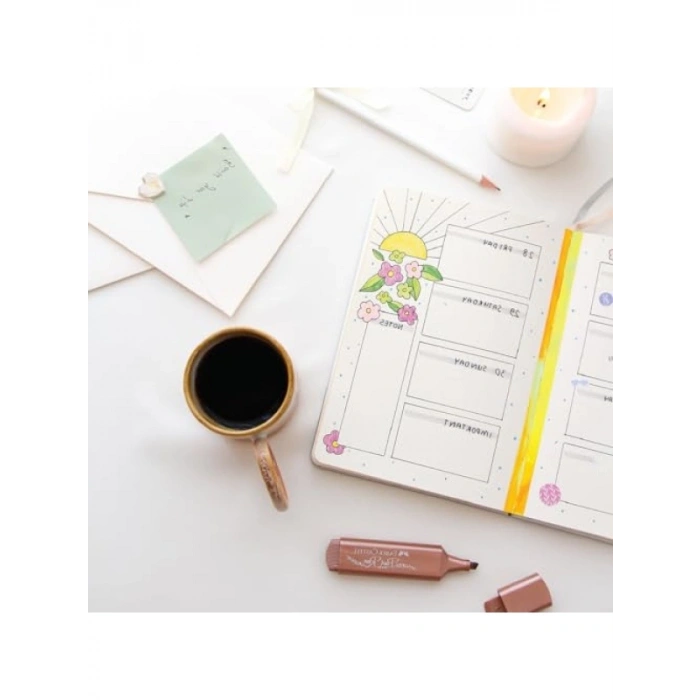 Noktalı A5 Bullet Journal Defteri, 140 gr Kalın Kâğıt, 80 Yaprak, Derin Kömür Renk