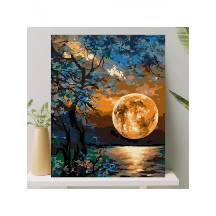 Numaralandırılmış Tuval Boyama Seti - 40x50 cm Fırça ve Boya Dahil