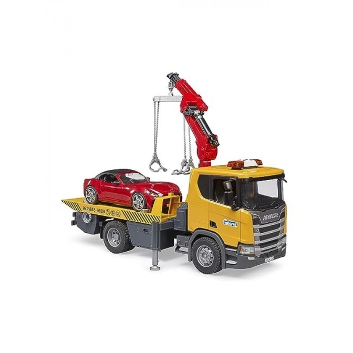 Ölçekli Scania 560R Çekici ve Roadster Araba Seti