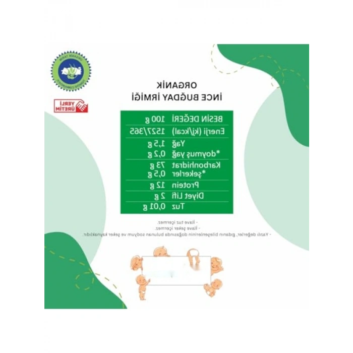 Organik İnce Buğday İrmiği 400 gr - Bebekler İçin Uygun