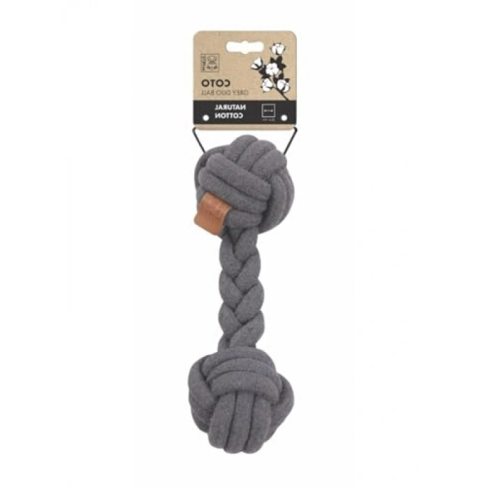 Örgü İkili Oyun Topu - Gri (28cm)
