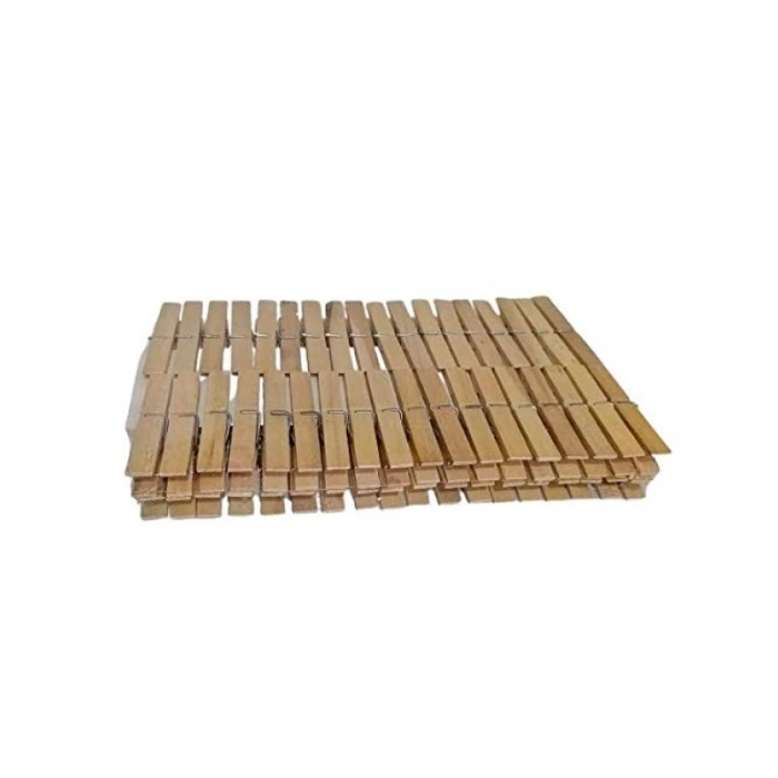 Orta Boy Ahşap Çamaşır Mandalı, 72li Paket