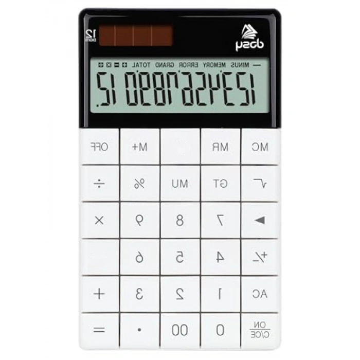 Orta Boy Beyaz Hesap Makinesi - 166mmx100mm