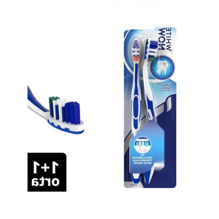 Orta Sert Diş Fırçası - 2li Set (1+1)