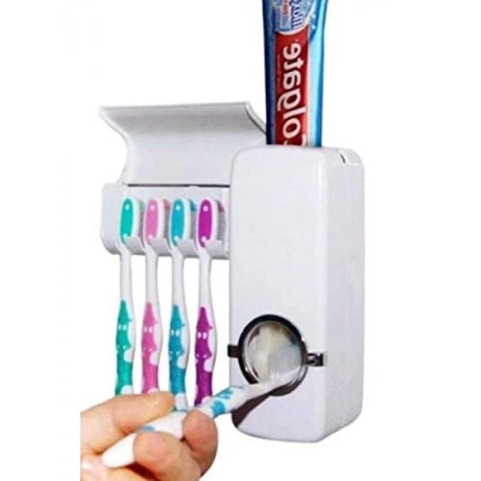 Otomatik Diş Macunu Sıkacağı ve 5 Diş Fırçalı Set