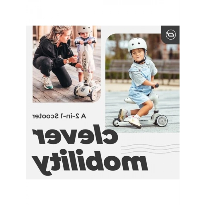 Oturaklı Çocuk Scooter - Açık Gri Renk