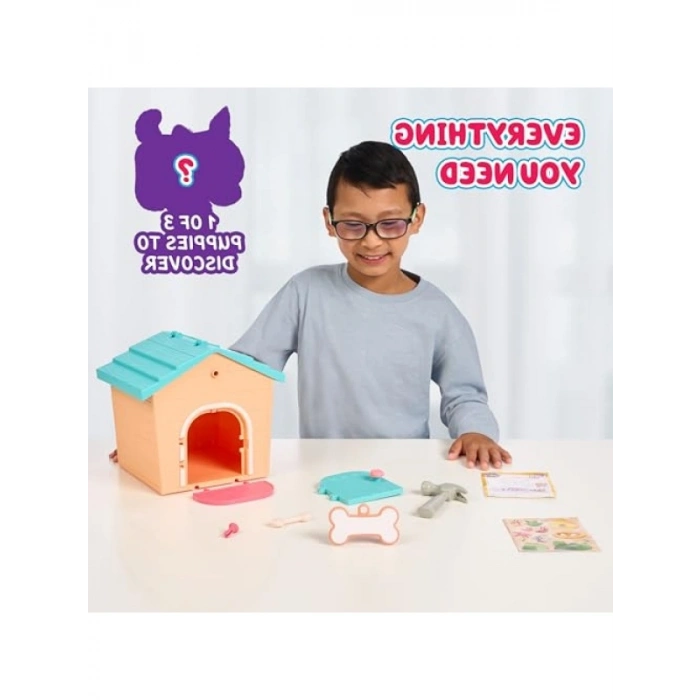 Özelleştirilebilir Mini Köpek Kulübesi Oyun Seti, Peluş Oyuncak ile